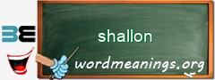 WordMeaning blackboard for shallon